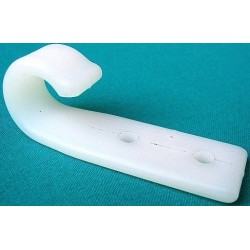 Háček umělohmotný bílý