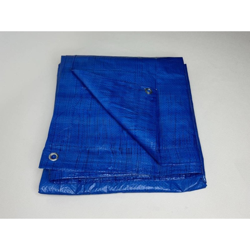 PE krycí plachta s oky 80g/m²,  modrá